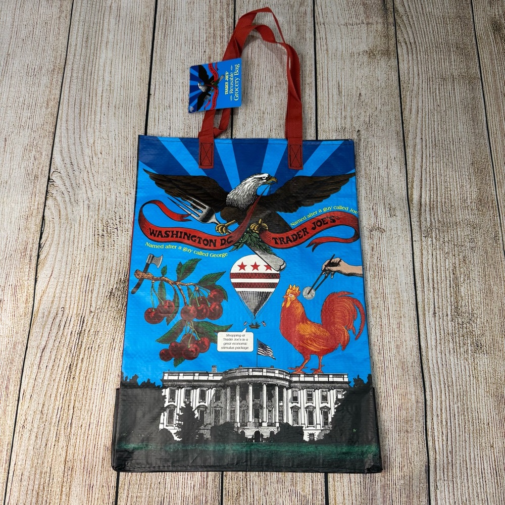 NWT Trader Joe's Washington DC Reusable Shopping Bag (FL1093)